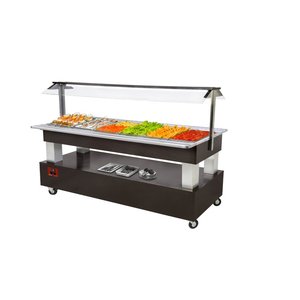 Diamond Buffet - Refrigerated salad bar, 6x GN1/1-150 (Wengé wood) Diamond Buffet - Refrigerated salad bar, 6x GN1/1-150 (Wengé wood)