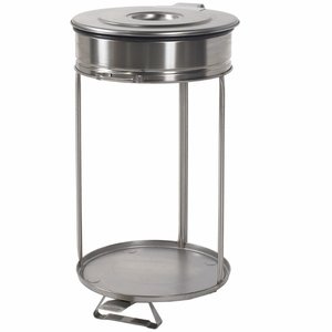 Diamond Round Stainless Steel Trolley Hold-Bin Bags with Pedal , Lift Lid