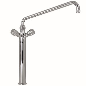 Diamond Stainless Steel Double Handle Deck Mounted Kitchen Faucet, Flow 40 L / min., Height 570 mm Diamond Stainless Steel Double Handle Deck Mounted Kitchen Faucet, Flow 40 L / min., Height 570 mm