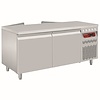 Diamond Double Door Refrigerated Table Cruising 365 L, from -2 °C to 8 °C, Side-Mounted Compressor, Ventilated