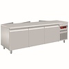 Diamond Tripple Door Refrigerated Table Cruising 548 L, from -2 °C to 8 °C, Side-Mounted Compressor, Ventilated