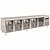 Diamond Five Door Refrigerated Table 700 L, from -2 °C to 8 °C, Side-Mounted Compressor, Ventilated