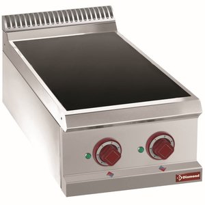 Diamond Countertop VitroCeramic Electric Cooker with 2 Heating Zones, 4,3 kW Diamond Countertop VitroCeramic Electric Cooker with 2 Heating Zones, 4,3 kW