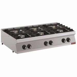 Diamond Countertop Gas Cooker with 6 Burners, 28380 kcal / h Diamond Countertop Gas Cooker with 6 Burners, 28380 kcal / h