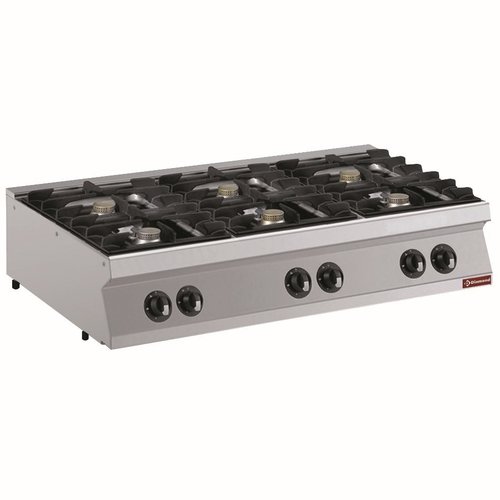 Diamond Countertop Gas Cooker with 6 Burners, 28380 kcal / h Diamond Countertop Gas Cooker with 6 Burners, 28380 kcal / h