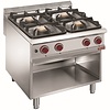 Diamond Gas Cooker with 4 Burners and Open Cupboard GN 2/1, 30960 kcal / h Diamond Gas Cooker with 4 Burners and Open Cupboard GN 2/1, 30960 kcal / h