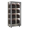 Diamond 2-Doors Wine Cooler 530 L, 128 Bottles, Modulable, from 4 °C to 16 °C, Sliding Doors, 4 Shelves, Silver