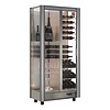 Diamond 2-Doors Wine Cooler 530 L, 128 Bottles, Modulable, from 4 °C to 16 °C, Sliding Doors, Silver