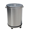 Diamond 95 L Round Stainless Steel Wheelie Bins, Lift Lid Diamond 95 L Round Stainless Steel Wheelie Bins, Lift Lid