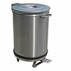 Diamond 95 L Round Stainless Steel Pedal Bin with Wheels, Lift Lid