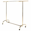 Diamond Clothes hanger on dismountable casters, gilded Diamond Clothes hanger on dismountable casters, gilded