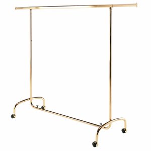 Diamond Clothes hanger on dismountable casters, gilded