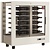 Diamond Countertop 2-Doors Wine Cooler, Through 216 L, 48 Bottles, from 4 °C to 16 °C, Sliding Doors, 6 Shelves, White