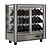 Diamond Countertop 2-Doors Wine Cooler 216 L, 42 Bottles, Modulable, from 4 °C to 16 °C, Sliding Doors, 3 Shelves, Silver