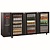 Diamond Triple Hinged Glass Doors Back Bar Cooler 579 L, from 1 °C to 8 °C, Black