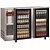 Diamond Double Hinged Glass Doors Back Bar Cooler 375 L, from 1 °C to 8 °C, Silver