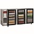 Diamond Triple Hinged Glass Doors Back Bar Cooler 579 L, from 1 °C to 8 °C, Silver