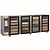 Diamond Four Hinged Glass Doors Back Bar Cooler 783 L, from 1 °C to 8 °C, Silver