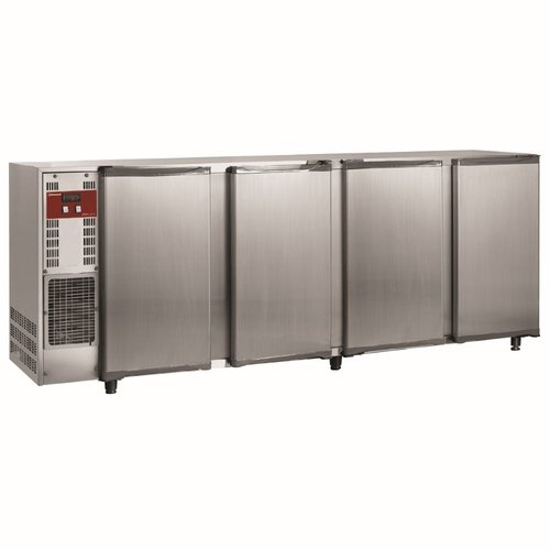Diamond Four Hinged Doors Back Bar Cooler 783 L, from 1 °C to 8 °C, Silver Diamond Four Hinged Doors Back Bar Cooler 783 L, from 1 °C to 8 °C, Silver