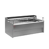 Diamond Refrigerated display counter with glass Self-service, ventilated, with reserve - GREY Diamond Refrigerated display counter with glass Self-service, ventilated, with reserve - GREY
