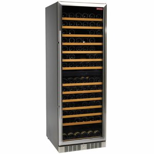 Diamond Chłodziarka na wino 1-drzwiowa, 375 L, 155 butelek, od 5 °C do 18 °C, drzwi uchylne, czarna Diamond Chłodziarka na wino 1-drzwiowa, 375 L, 155 butelek, od 5 °C do 18 °C, drzwi uchylne, czarna