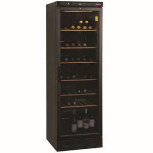 Diamond 1-Door Wine Cooler 380 L, 90 Bottles, from 5 °C to 18 °C, Hinged Glass Door, Black Diamond 1-Door Wine Cooler 380 L, 90 Bottles, from 5 °C to 18 °C, Hinged Glass Door, Black