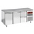 Diamond Double Door Refrigerated Table with 2 Drawers, GN 1/1, from -2 °C to 8 °C, Side-Mounted Compressor, Ventilated