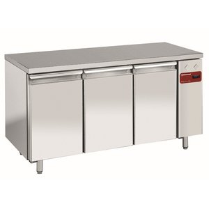 Diamond Tripple Door Refrigerated Table, 600x400 mm, , from -2 °C to 8 °C, Side-Mounted Compressor, Ventilated