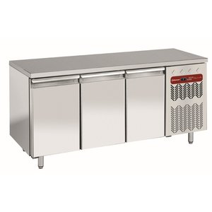 Diamond Tripple Door Freezer Table, 600x400mm, from -20 °C to -10 °C, Side-Mounted Compressor, Ventilated