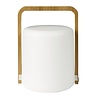 Duni LED Lamp Bamboo 148 x Ø 108 mm White (Pack of 4)