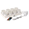 Duni LED Mini Lamp Set, rechargeable, multicolour, 8 pcs 48 x Ø 50 mm 13 h White