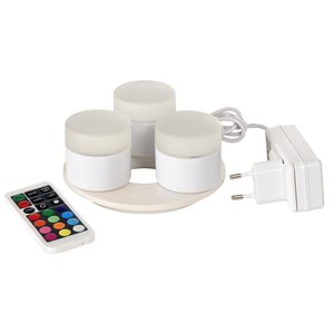 Duni LED Mini Lamp Set, rechargeable, mulitcolour, 3 pcs 48 x Ø 50 mm 13 h White Duni LED Mini Lamp Set, rechargeable, mulitcolour, 3 pcs 48 x Ø 50 mm 13 h White