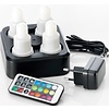 Duni LED Set, rechargeable, multicolour, 4 pcs 70 x 40 mm 13 h White