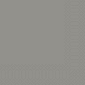 Duni Napkin 3-ply 33 x 33 cm Grey (Pack of 1000)