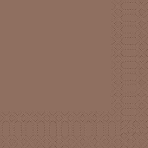 Duni Napkin 3-ply 33 x 33 cm Brown (Pack of 1000)