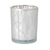 Duni Świecznik szklany 100 x Ø 80 mm Shimmer biały (6 szt.)