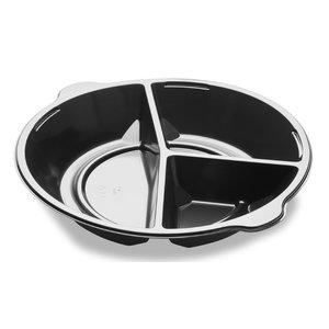 Duni TRAY PEARL PP/M BK 3-COMP 250X42 (Pack of 300) Duni TRAY PEARL PP/M BK 3-COMP 250X42 (Pack of 300)