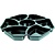 Duni Crystal Glass Insert Octaview® 149873/149874 284 x 284 x 25 mm Black (Pack of 150)
