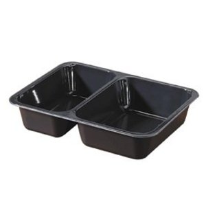 Duni Menu Tray, ecoecho® 2 komorowy 225 x 175 x 43 mm Black (Pack of 300) Duni Menu Tray, ecoecho® 2 komorowy 225 x 175 x 43 mm Black (Pack of 300)