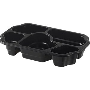 Duni Take-Away Tray 250 x 159 x 46 mm Black 5-Comp (Pack of 240) Duni Take-Away Tray 250 x 159 x 46 mm Black 5-Comp (Pack of 240)