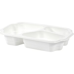 Duni Take-Away Tray 250 x 159 x 48 mm White 3-Comp (Pack of 246)