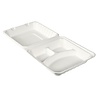 Duni Bagasse Meal Box ecoecho® 350/120/120 ml White 3-Comp (Pack of 100)