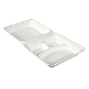 Duni Bagasse Meal Box ecoecho® 350/120/120 ml White 3-Comp (Pack of 100) Duni Bagasse Meal Box ecoecho® 350/120/120 ml White 3-Comp (Pack of 100)