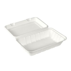 Duni Box hinged bagasse 239x156x63 White (Pack of 120)