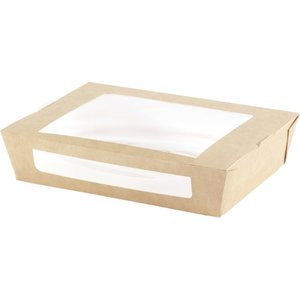Duni Meal Box with Window ecoecho® 1200 ml Brown 1-Comp (Pack of 200)