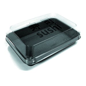 Duni Sushi Box 185 x 134 x 54 mm Black 1-Comp (Pack of 200)