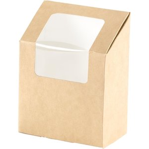 Duni Wrap Box with Window ecoecho® 550 ml Brown 1-Comp (Pack of 1000)