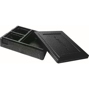 Duni Pojemnik termoizolacyjny 400x325x(h)110mm, ładowany od góry, czarny (zestaw 6 szt.)