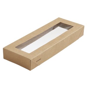 Duni Pokrywka z okienkiem do pudełka Viking Ecoecho® Slim Brick 1100 ml brązowa (300 szt.) Duni Pokrywka z okienkiem do pudełka Viking Ecoecho® Slim Brick 1100 ml brązowa (300 szt.)