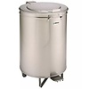 Edenox 105 L Round Stainless Steel Pedal Bin with Wheels, Lift Lid, 105 L